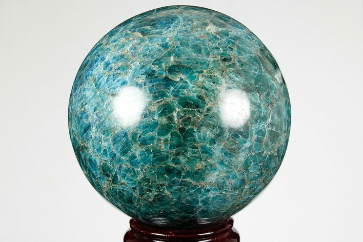 Bright Blue Apatite Sphere - Madagascar #191364